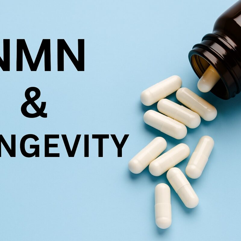 NMN en longevity infographic – NAD⁺, energie en veroudering
