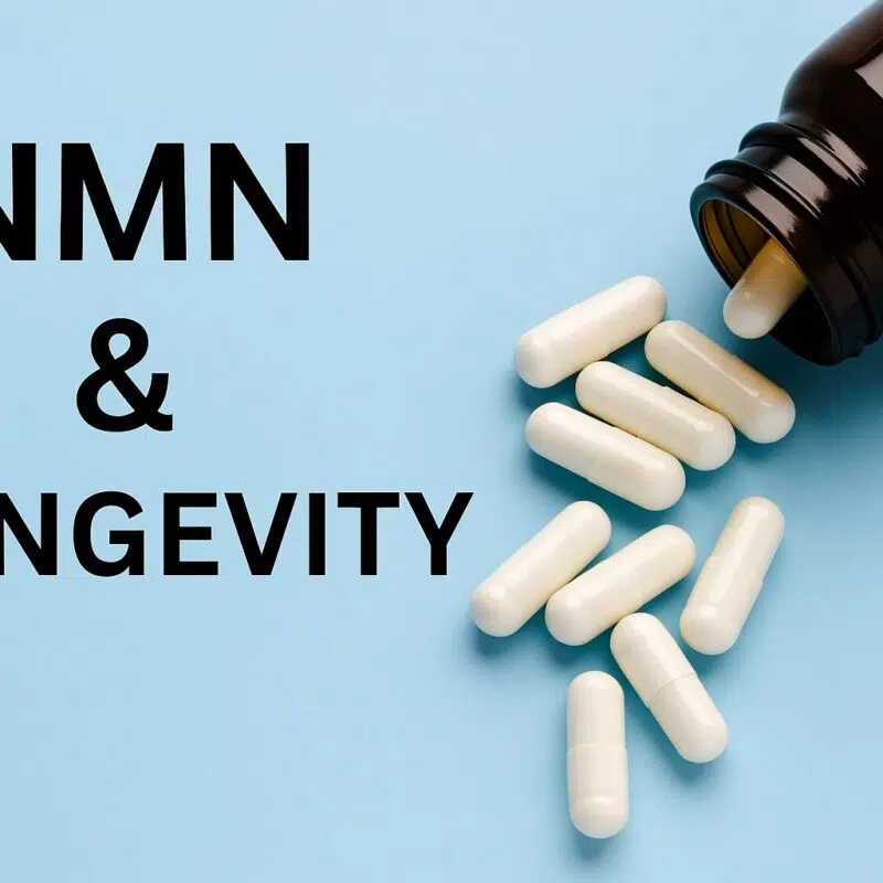 NMN en longevity infographic โ NADโบ, energie en veroudering