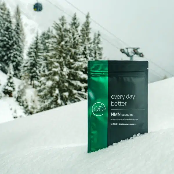 NMN capsules in the snow