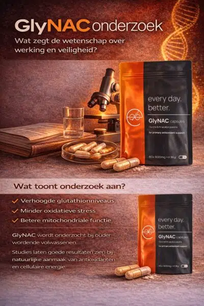 GlyNAC onderzoek - Every Day Better GlyNAC onderzoek over werking en veiligheid volgens wetenschappelijke studies